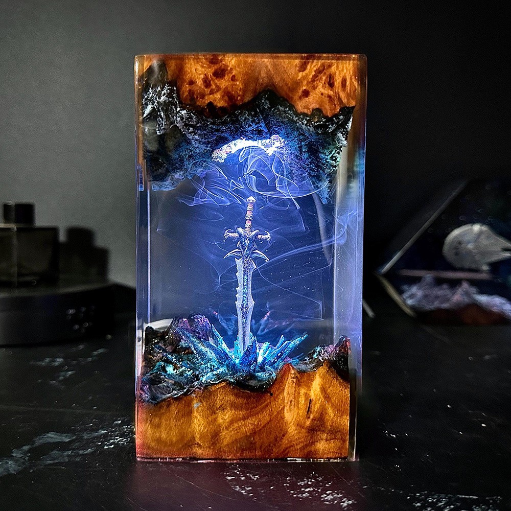 Resin Art Design For Wedding - งานศิลปะเรซิ่นไม้แท้ซีรีส์เมจิก ดีไซน์เรืองแสง ของตกแต่งบ้าน งานฝีมือ ของขวัญเทศกาลปีใหม่
