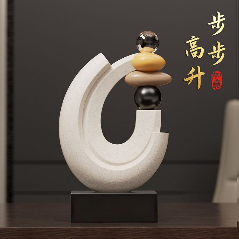Resin Art Gift For Wedding - ของตกแต่งบ้าน รูปปั้นหินนำโชค ของประดับตกแต่งโต๊ะทำงาน สไตล์นอร์ดิก สำหรับห้องนั่งเล่น ตู้โชว์