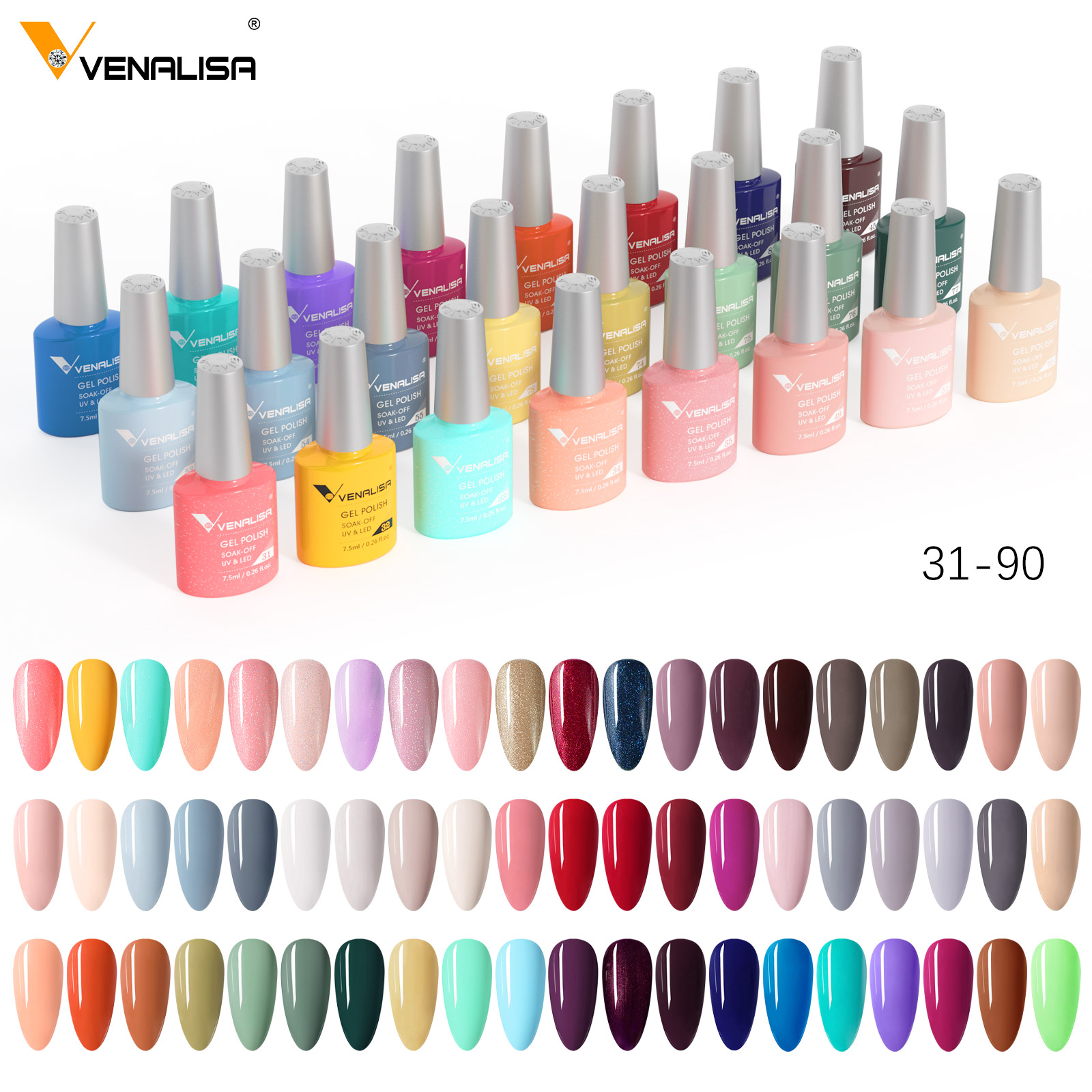 Resin Art Training - ยาทาเล็บเจล VENALISA ขนาด 7.5 มล. ปราศจากสาร