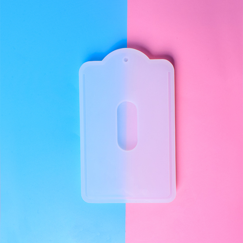 Resin Art Acrylic - 1ชิ้นการ์ด DIY อีพ็อกซี่เรซิ่นผู้ถือ UV กาวแม่พิมพ์ซิลิโคนสำหรับเครื่องประดับทำ Handmade
