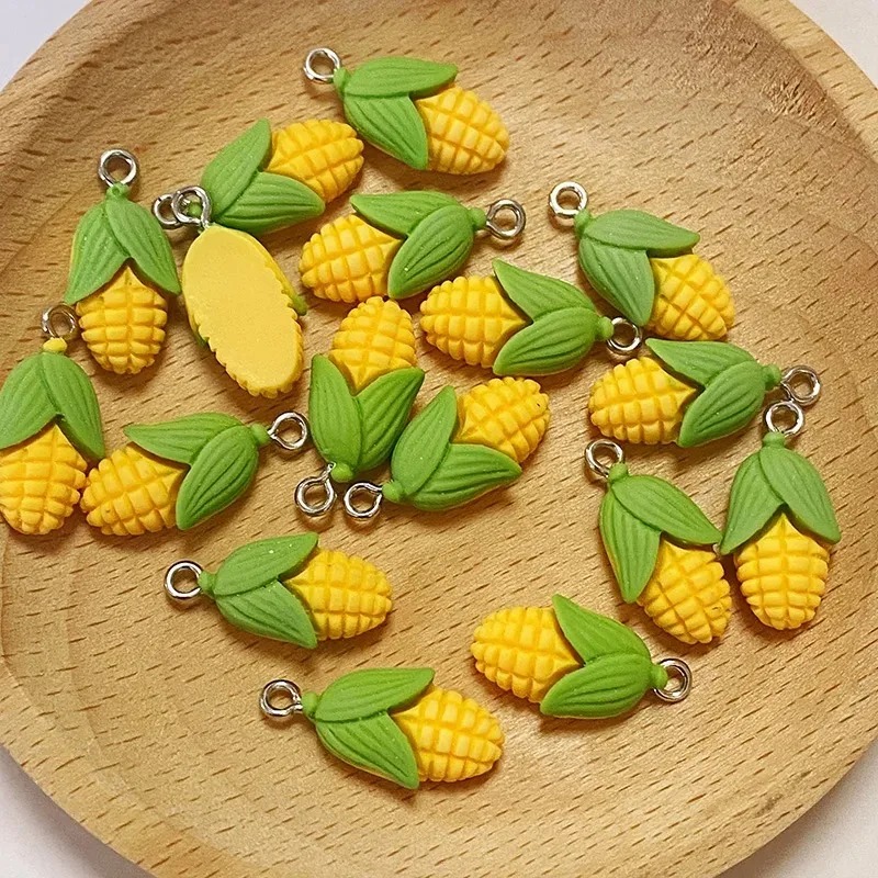 ชาร์มเรซิ่นรูปข้าวโพดและผักขนา - Resin Art Pendant บทวิจารณ์และราคา