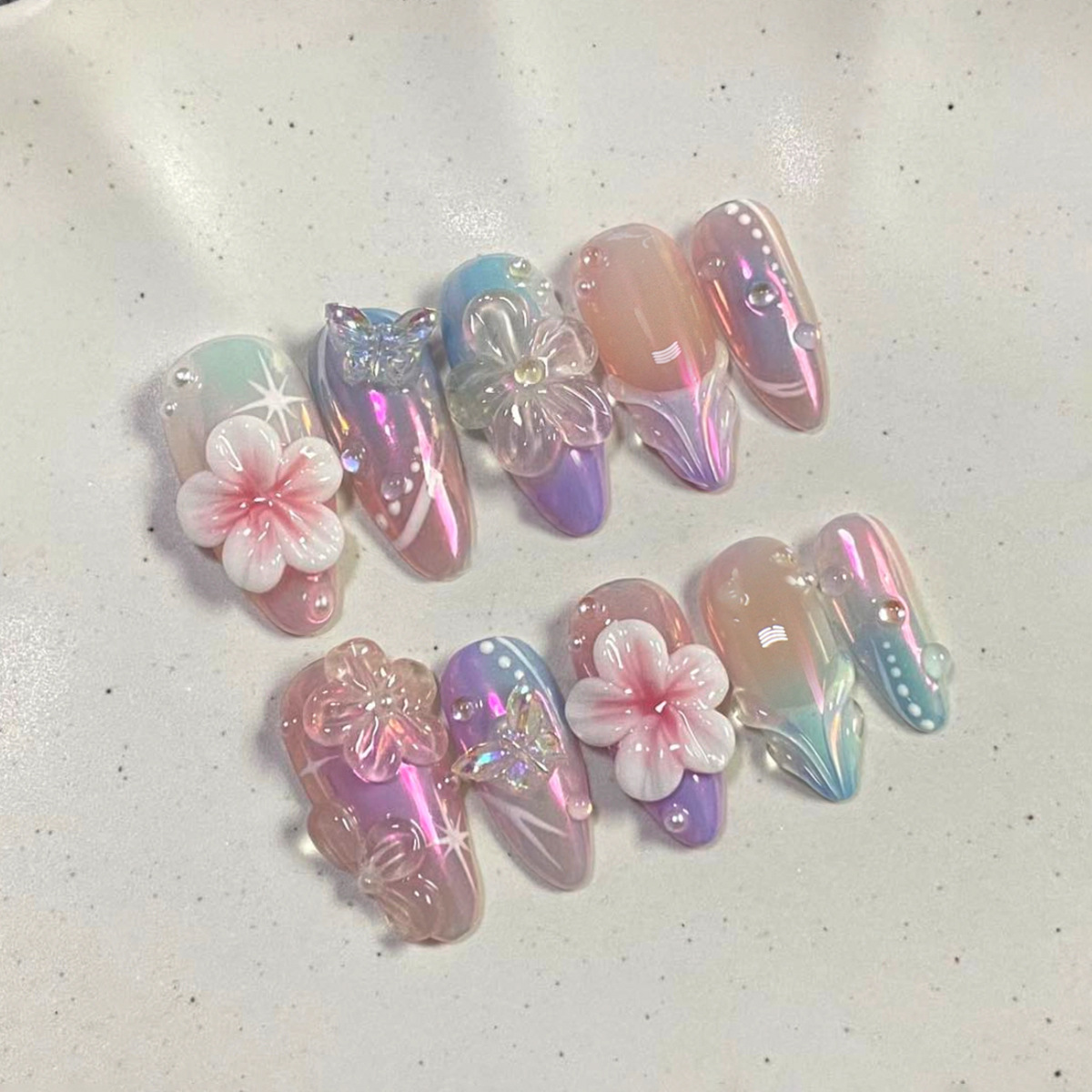 เล็บปลอม 30 ชิ้น ลายดอกไม้ 3 ม - Resin Art Design For Wedding บทวิจารณ์และราคา