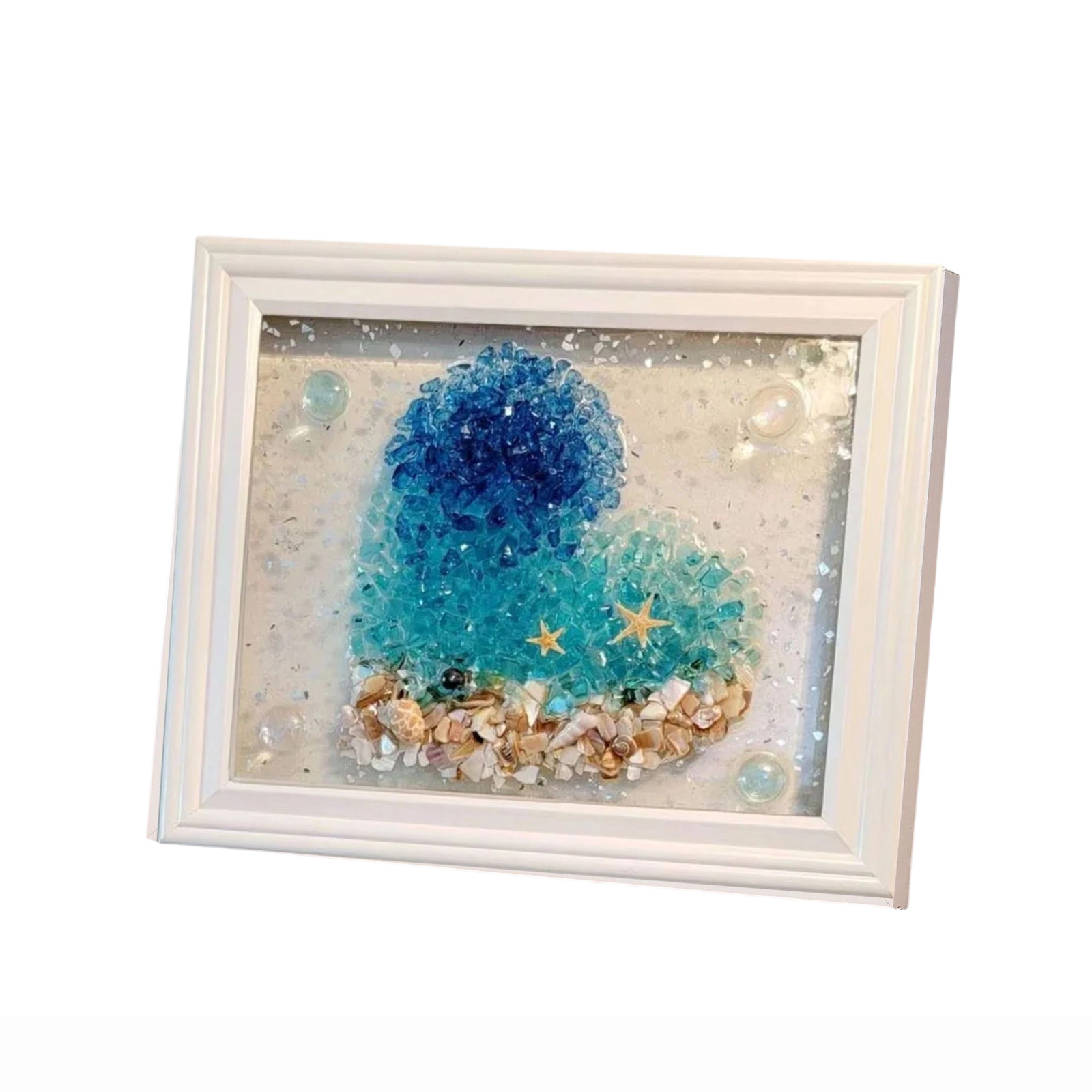 ชุดงานศิลปะจากแก้วทะเล ชุดกรอบ - Resin Art Beach Theme บทวิจารณ์และราคา