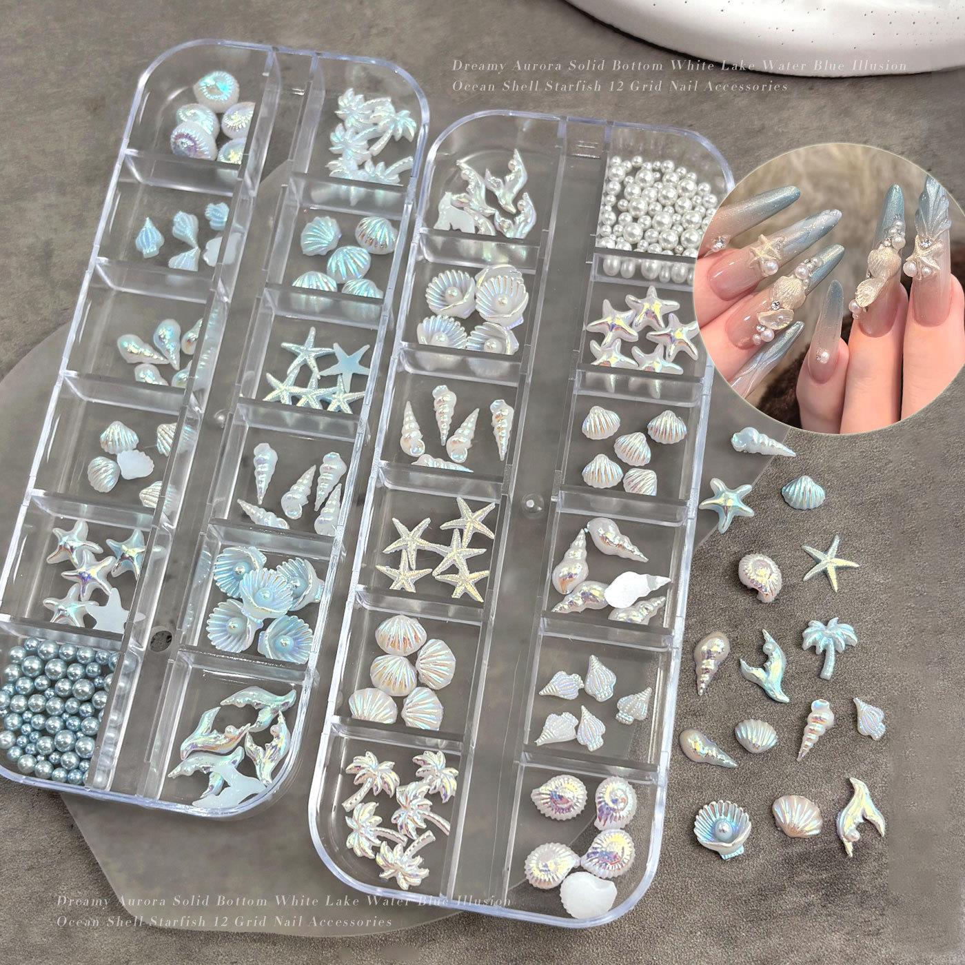 ชุดตกแต่งเล็บ 12 ช่อง 3 มิติ ส - Resin Art Beach Theme บทวิจารณ์และราคา