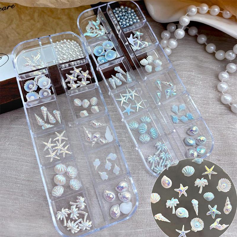 ชุดตกแต่งเล็บ 12 ช่อง 3 มิติ ส - Resin Art Beach Theme บทวิจารณ์และราคา