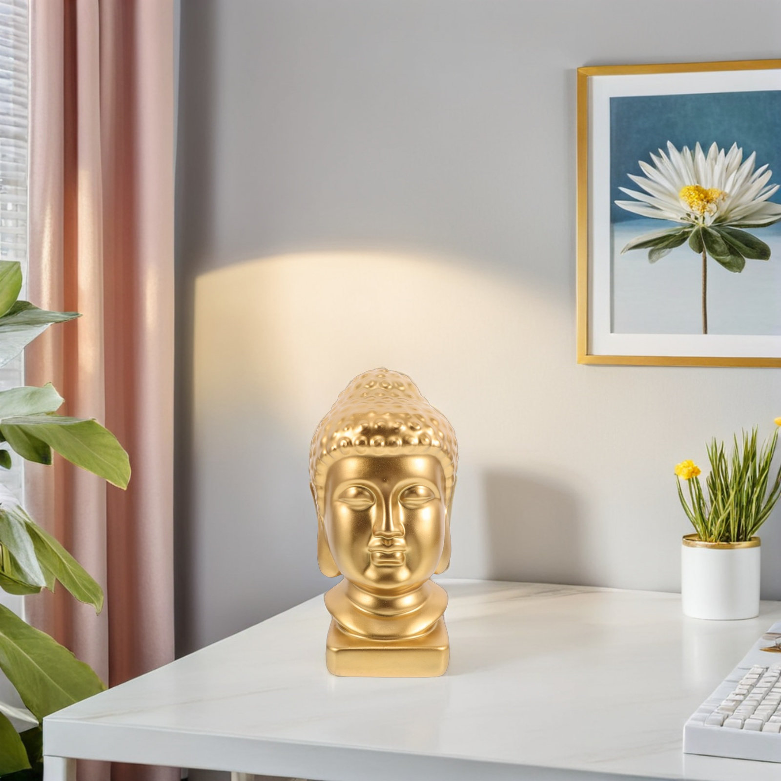 รูปปั้นศีรษะพระพุทธรูปเรซิน งา - Resin Art Decor บทวิจารณ์และราคา