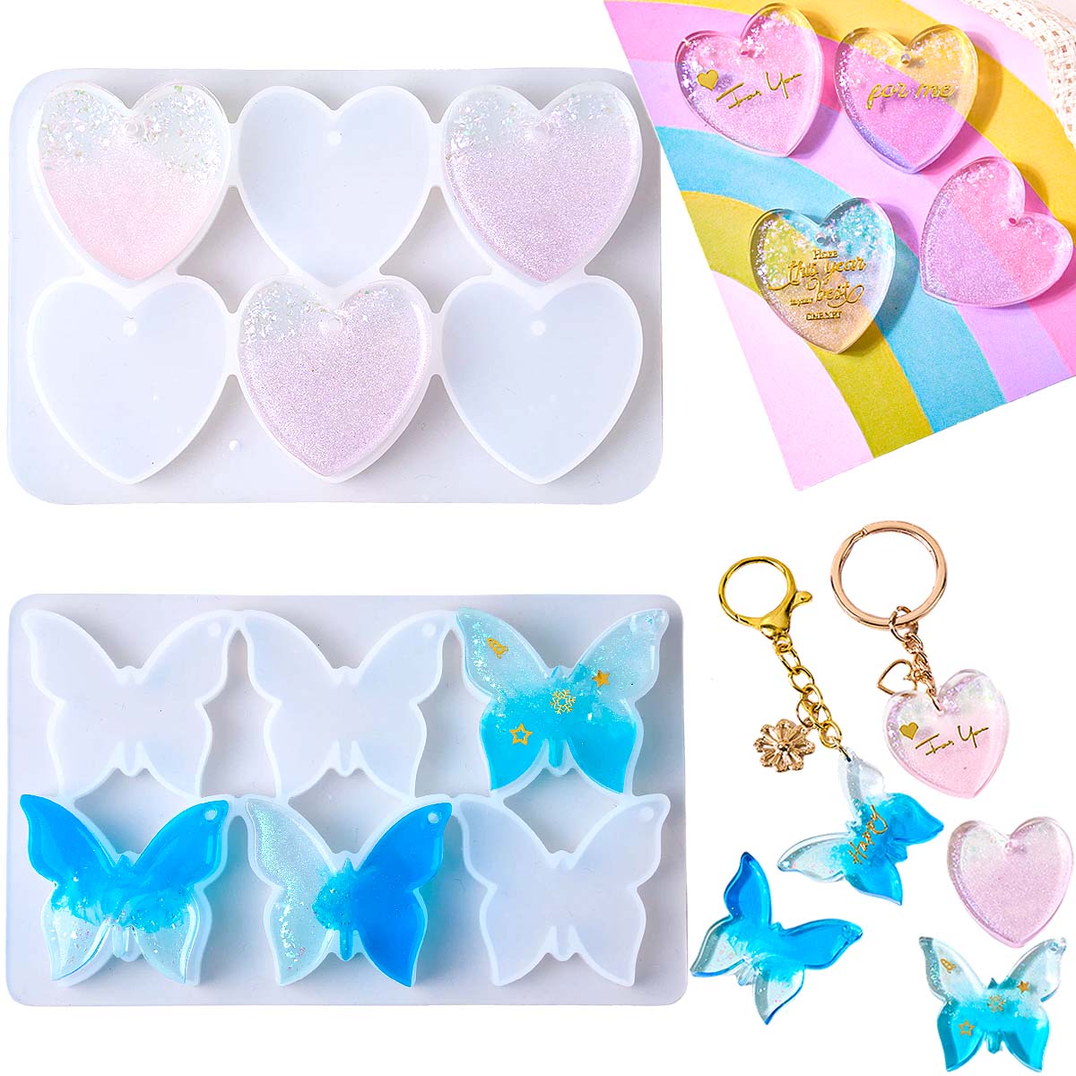 แม่พิมพ์ซิลิโคนรูปหัวใจผีเสื้อ - Resin Art Acrylic บทวิจารณ์และราคา