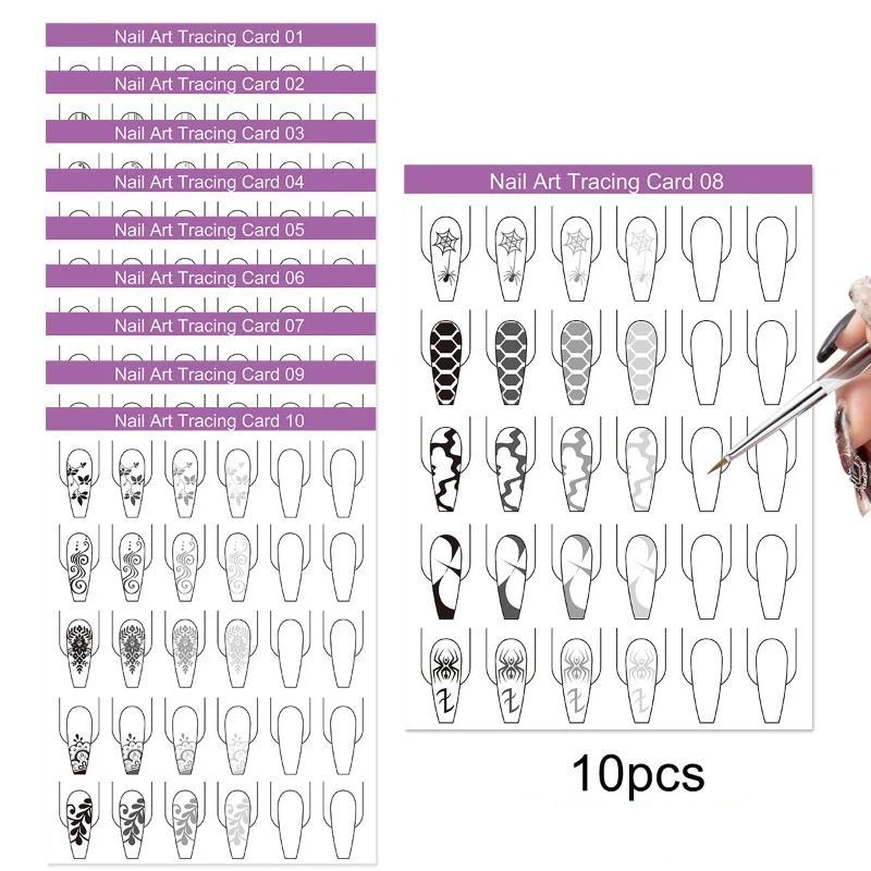 กระดาษฝึกวาดลายเล็บ 10 แผ่น แบ - Resin Art Training บทวิจารณ์และราคา