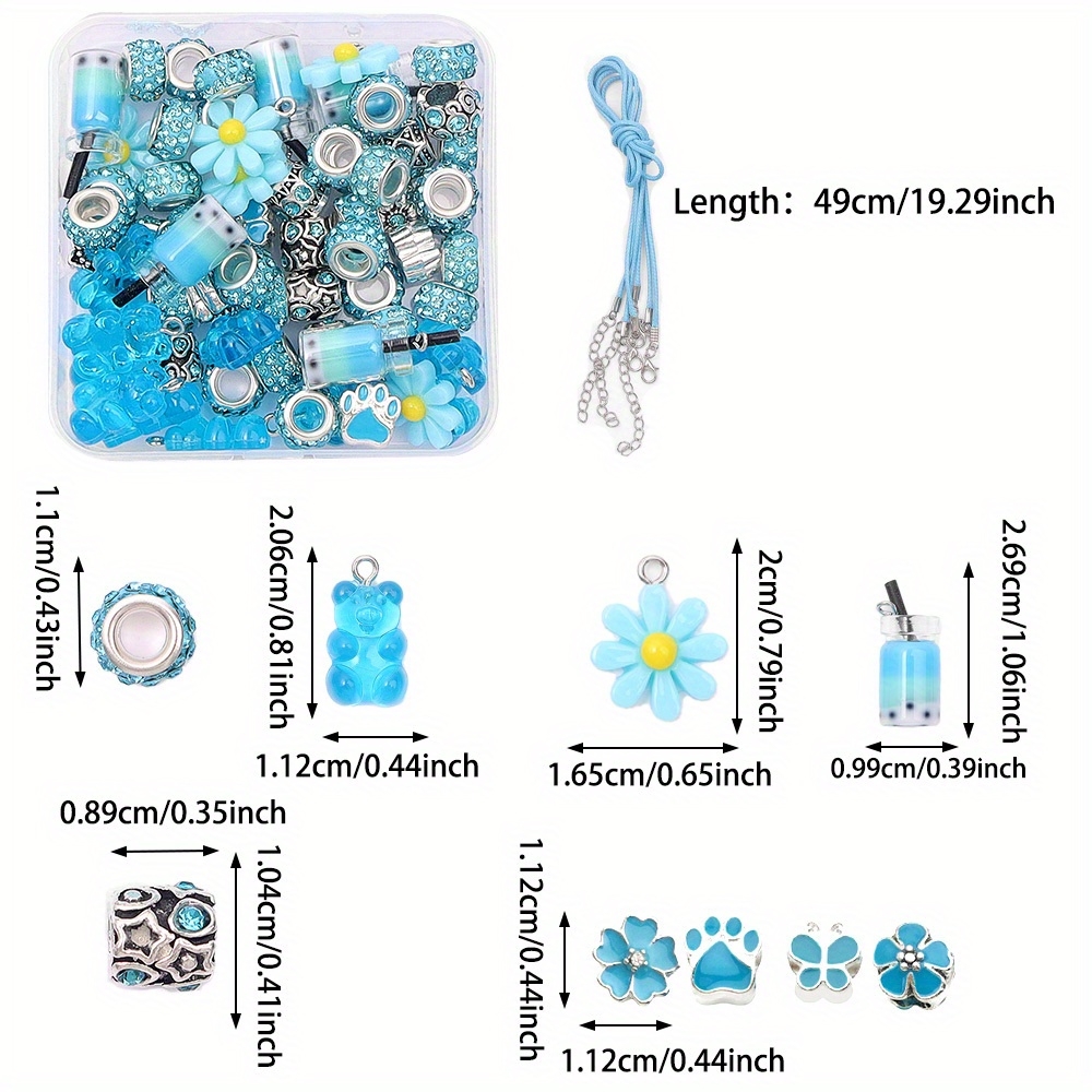 62 ชิ้นผสมสียุโรปขนาดใหญ่ลูกปั - Resin Art Beach Theme บทวิจารณ์และราคา