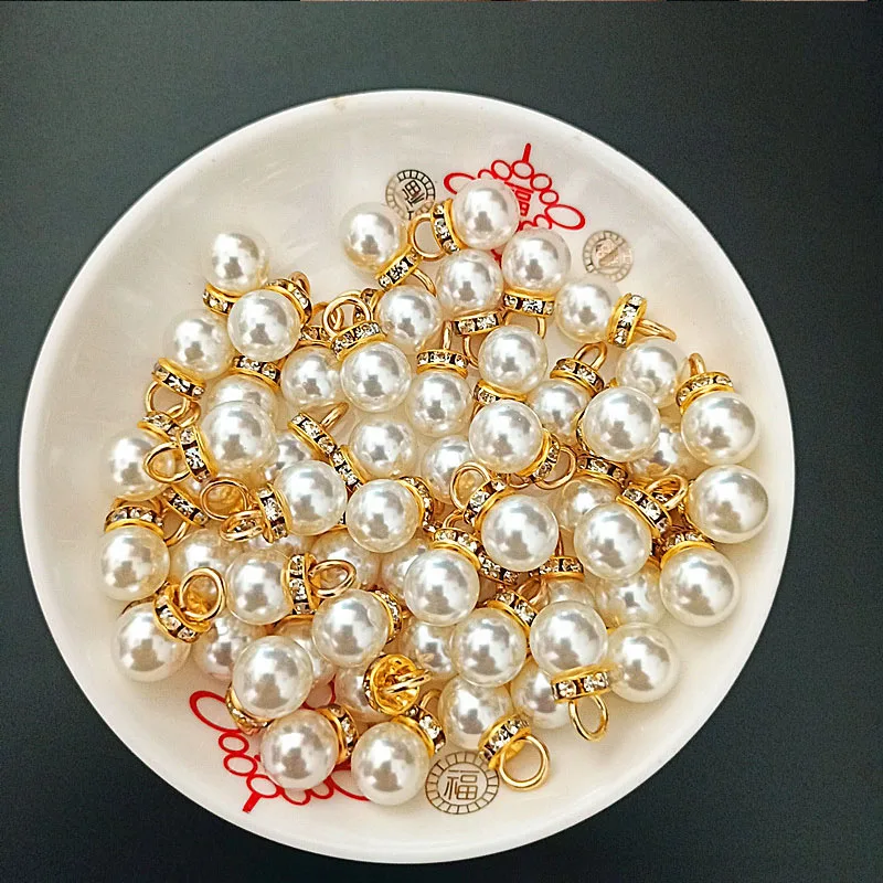 30 ชิ้นรอบเพิร์ลเพชรจี้ทองเงิน - Resin Art Gift For Wedding บทวิจารณ์และราคา