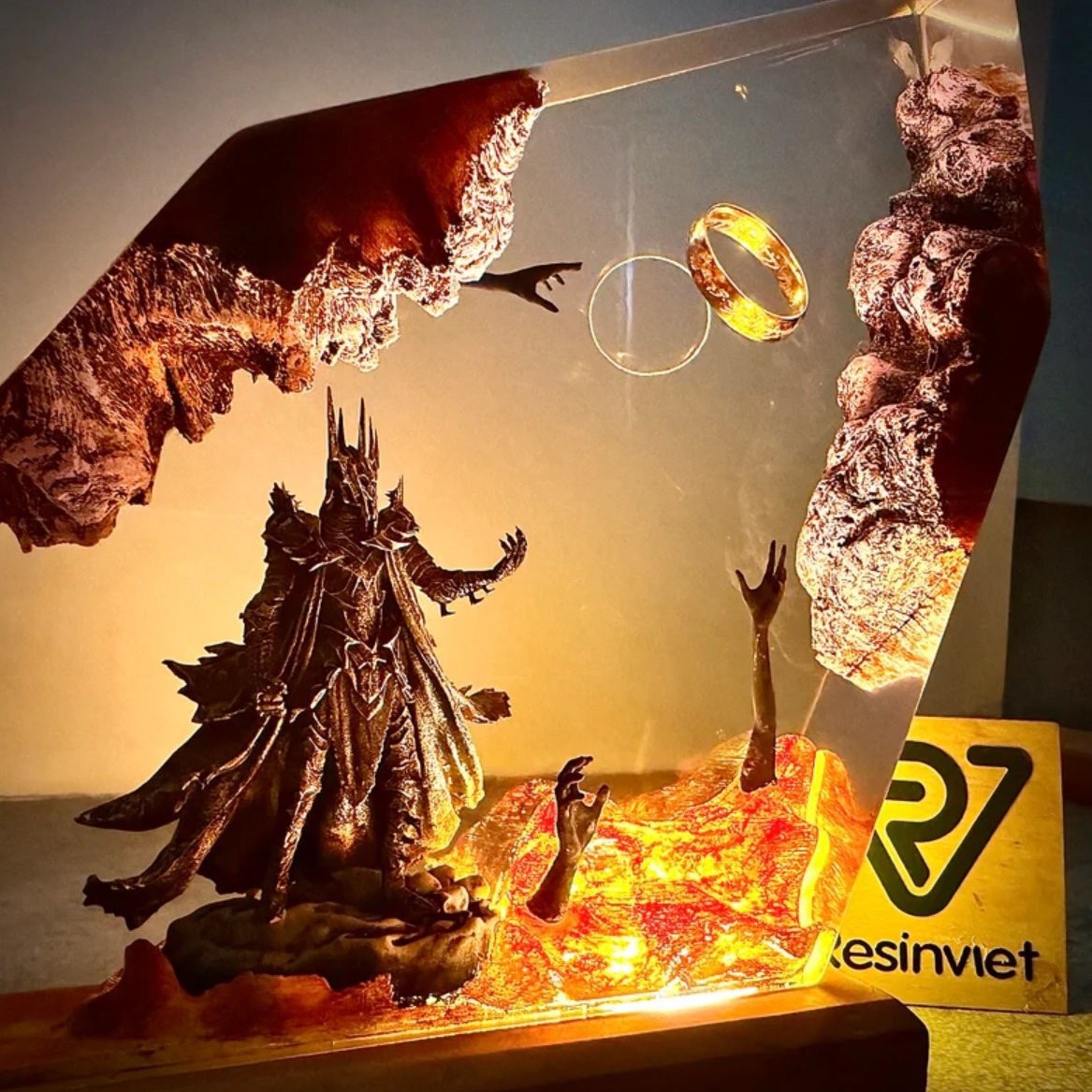 โคมไฟตั้งโต๊ะเรซินรูปทรงสิ่งมี - Resin Art Table บทวิจารณ์และราคา