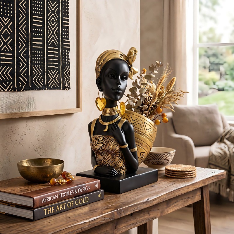 ที่เก็บรูปปั้นเรซิ่นศิลปะชนเผ่ - Resin Art Table บทวิจารณ์และราคา