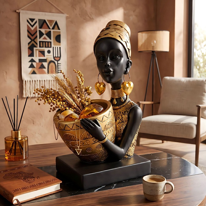 ที่เก็บรูปปั้นเรซิ่นศิลปะชนเผ่ - Resin Art Table บทวิจารณ์และราคา