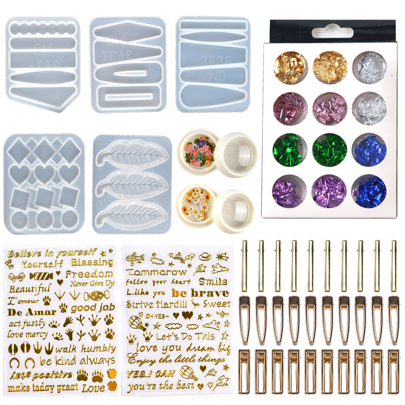DIY อีพ็อกซี่เรซิ่นผมคลิป Hair - Resin Art Jewellery บทวิจารณ์และราคา