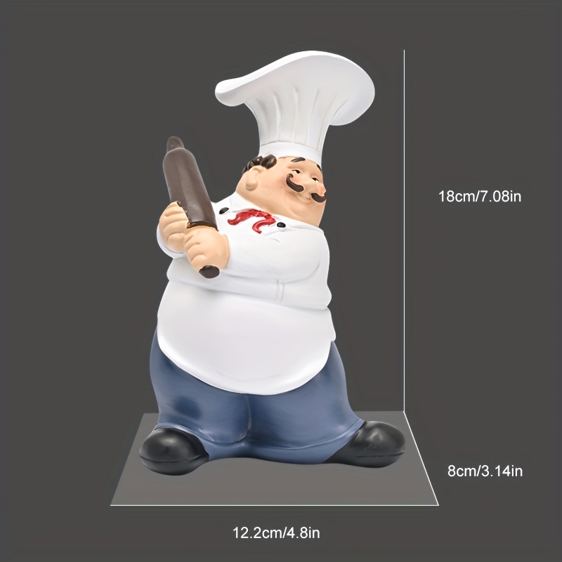รูปปั้นเรซิ่นเชฟหนวดเคราพร้อมไ - Resin Art Table บทวิจารณ์และราคา