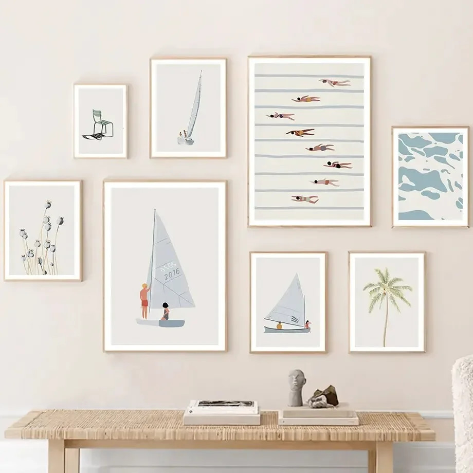 โปสเตอร์และภาพพิมพ์ลายดอกไม้สไ - Resin Art Beach Theme บทวิจารณ์และราคา