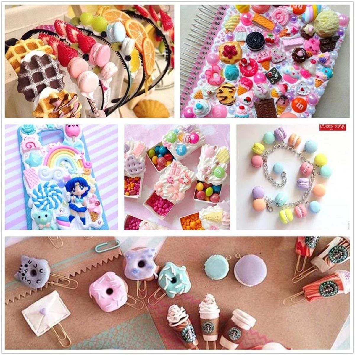 30pcs สุ่ม Candy Slime Charms  - Resin Art Jewellery บทวิจารณ์และราคา