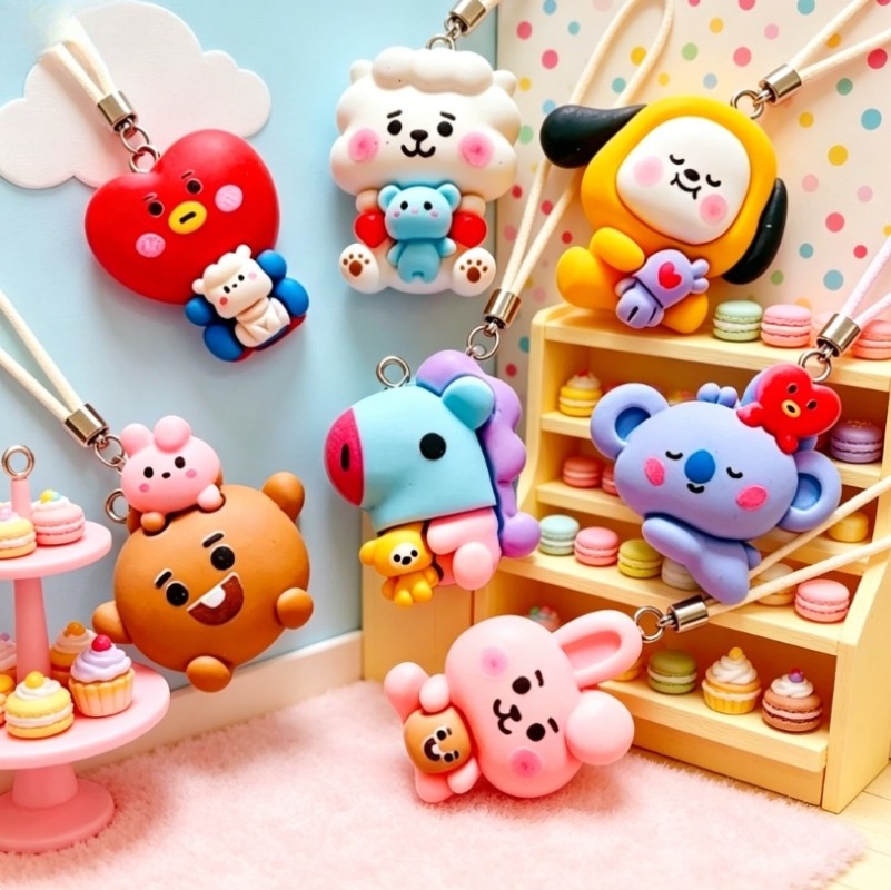 ชุด 7 ชิ้น BT21 ชาร์มการ์ตูนเร - Resin Art Pendant บทวิจารณ์และราคา