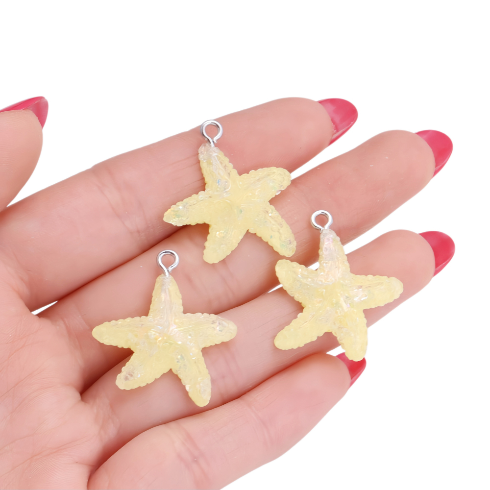จี้รูปปลาดาวเรซิ่นหลากสี 10 ชิ - Resin Art Beach Theme บทวิจารณ์และราคา