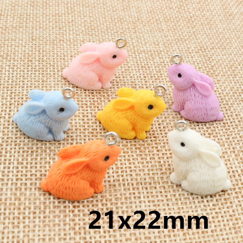 10ชิ้นเรซิ่นจี้เสน่ห์กระต่ายลู - Resin Art Jewellery บทวิจารณ์และราคา
