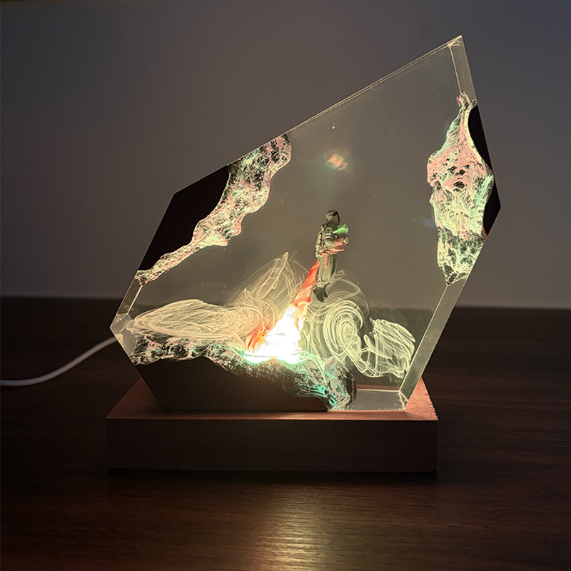 โคมไฟตั้งโต๊ะเรซิ่นรูปทรงอนิเม - Resin Art Table บทวิจารณ์และราคา