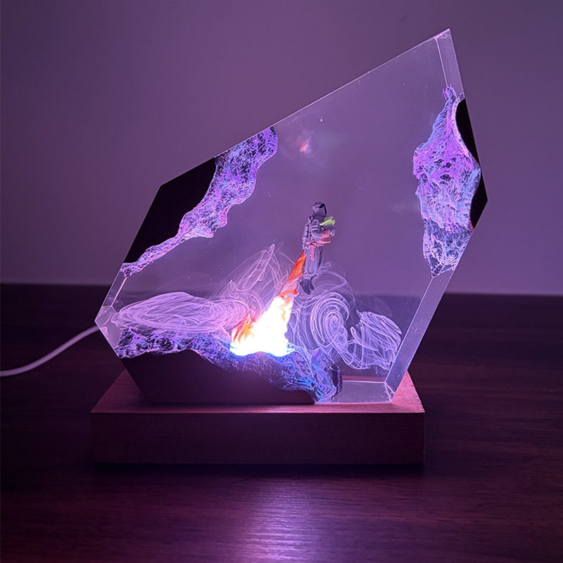 โคมไฟตั้งโต๊ะเรซิ่นรูปทรงอนิเม - Resin Art Table บทวิจารณ์และราคา