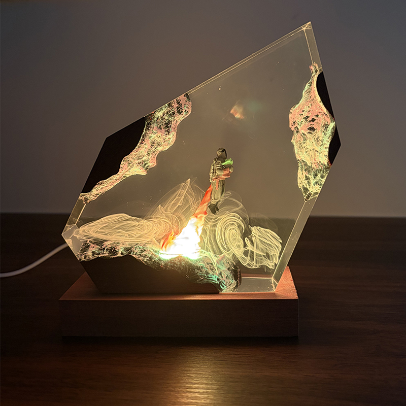 โคมไฟตั้งโต๊ะเรซิ่นรูปทรงอนิเม - Resin Art Table บทวิจารณ์และราคา