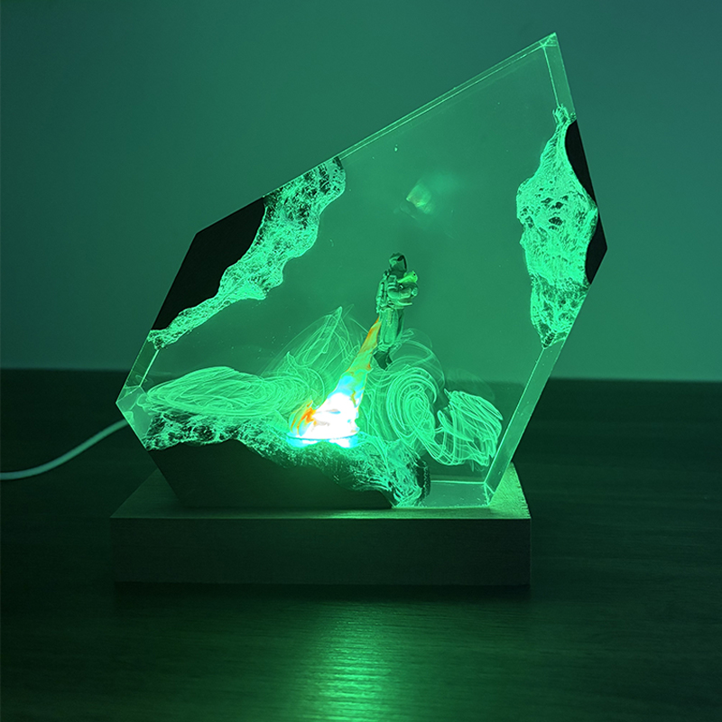 โคมไฟตั้งโต๊ะเรซิ่นรูปทรงอนิเม - Resin Art Table บทวิจารณ์และราคา