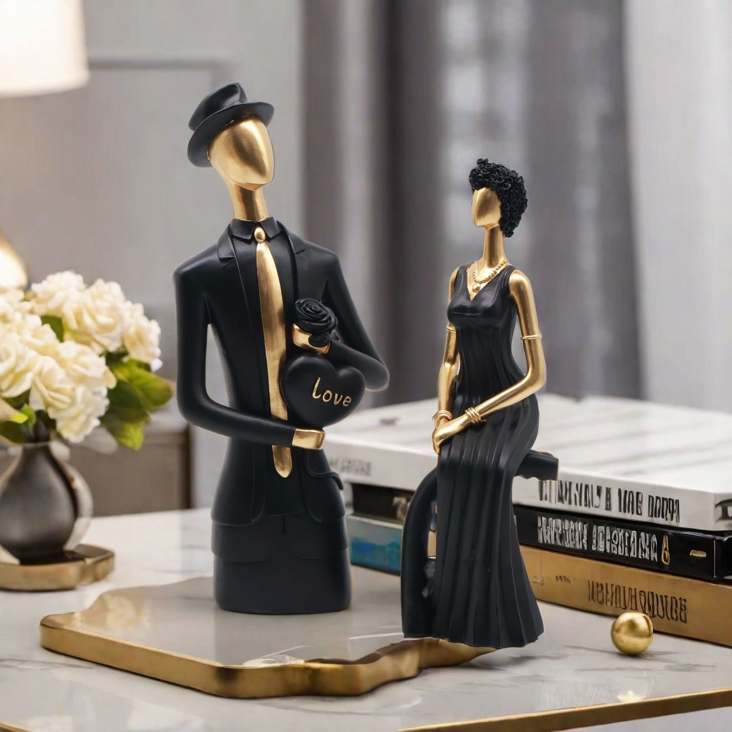 ประติมากรรมเรซิ่นตกแต่งสไตล์นอ - Resin Art Gift For Wedding บทวิจารณ์และราคา