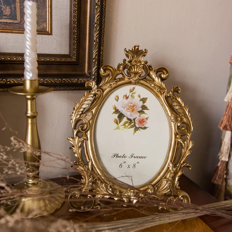 กรอบรูปเรซินทรงวงรีสีทองสไตล์เ - Resin Art Gift For Wedding บทวิจารณ์และราคา