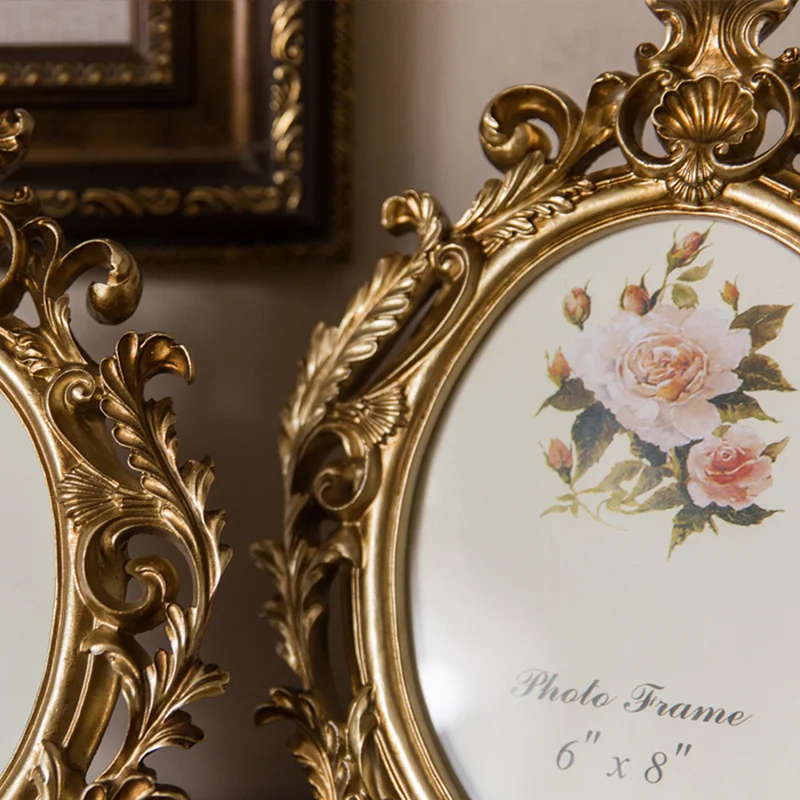 กรอบรูปเรซินทรงวงรีสีทองสไตล์เ - Resin Art Gift For Wedding บทวิจารณ์และราคา