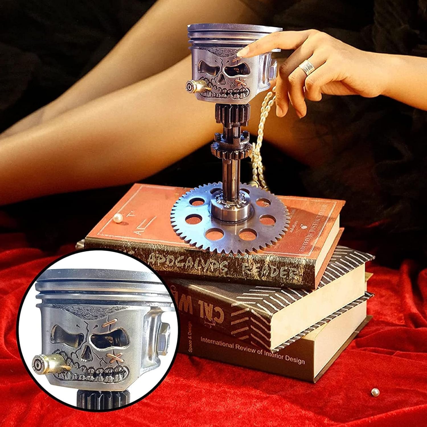 งานศิลปะโลหะทำมือ รูปปั้นหัวกะ - Resin Art Table บทวิจารณ์และราคา