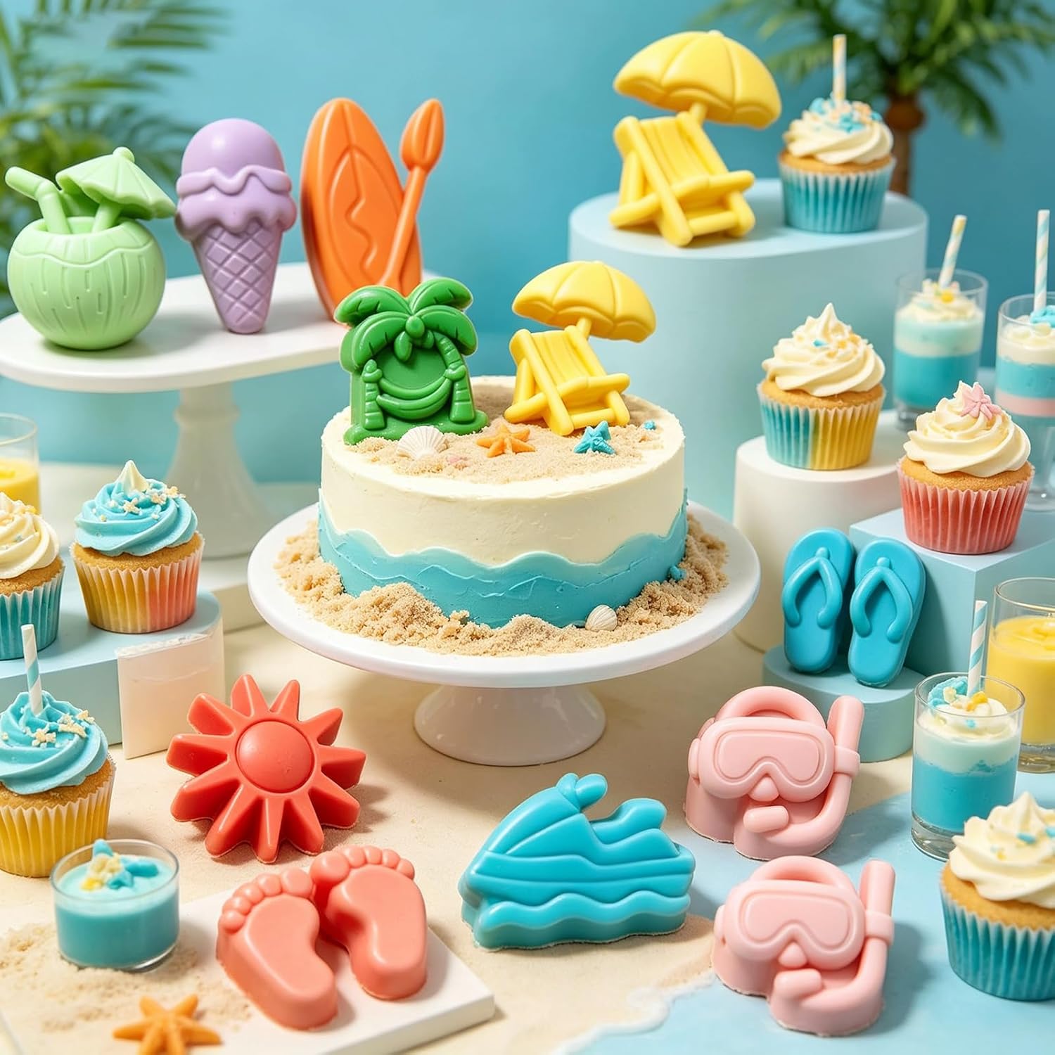 แม่พิมพ์ซิลิโคนรูปชายหาดฤดูร้อ - Resin Art Beach Theme บทวิจารณ์และราคา